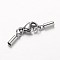 Tarnish Resistant 304 Stainless Steel Tube Cord Ends, with Lobster Claw Clasps, Stainless Steel Color, 28~29mm, Hole: 2mm