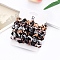 6Pcs Cloth Hair Bands, Hair Bands for Women Girls, Leopard Print Pattern, Mixed Color, 65mm