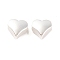 Brass Beads, Lead Free & Cadmium Free, Heart, 925 Sterling Silver Plated, 5.5x6x3.5mm, Hole: 1.4mm