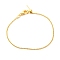 Brass Cable Chains Bracelets for Women, Long-Lasting Plated, 901 Stainless Steel Clasp, Lead Free & Cadmium Free, Real 18K Gold Plated, 7-7/8 inch(20cm)
