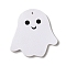 Halloween Imitation Leather Pendants, Ghost, 46x45x2mm, Hole: 1.5mm