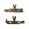 Alloy Pendants/Brooches, Back Bar Pins, Antique Bronze, 11.5x26x6mm, Hole: 2mm, Pin: 0.7mm