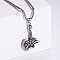 Retro Rock Punk Men's Dragon Head Axe Stainless Steel Pendant Necklaces, Stainless Steel Color