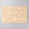 Rectangle Wood Bracelet Design Boards, for Beaded Bracelet Necklace Jewelry Making, BurlyWood, 43.4x28.3x1cm