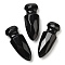 Natural Obsidian Craved Sword Model Ornament, for Desk Home Display Decorations, 52~52.5x20~20.5x12~12.5mm