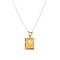 304 Stainless Steel Rectangle Locket Box Pendant Necklaces, with Imitation Pearl Beads, White, 16.93 inch(43cm)