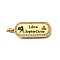 Oval with 12 Constellation 304 Stainless Steel Rhinestone Pendants, with Enamel, Ion Plating(IP), Real 18K Gold Plated, Libra, 46x19x2mm, Hole: 6x3.5mm