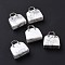 Natural Howlite Brass Pendants, Platinum, Bag, 27.5x25x10mm, Hole: 6mm