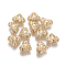 Brass Beads, Cadmium Free & Nickel Free & Lead Free, Heart, Real 18K Gold Plated, 11.5x13.5x6.5mm, Hole: 1.4mm