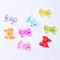Transparent Acrylic Pendants, Bowknot, Mixed Color, 34.5x44x10mm, Hole: 2mm, about 77pcs/500g