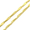 Brass Bar Link Chain Necklaces Making with Clasp, for Beadable Necklace Making, Cadmium Free & Nickel Free & Lead Free, Real 18K Gold Plated, 17.76 inch(45.1cm), Wide: 1.5mm