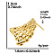 Stylish Irregular Stainless Steel Web Stud Earrings for Women, Golden