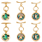 6Pcs 3 Styles Brass Toggle Clasps with Paua Shell, Carrot & Rabbit & Star, Real 18K Gold Plated, 35~41mm, 2pcs/style