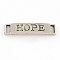 Tibetan Style Rectangle with Hope Alloy Links, Shoes Lace Tags, Trainer Tags, Lead Free & Nickel Free & Cadmium Free, Antique Silver, 6.5x28x3mm, Hole: 4x2mm, about 576pcs/1000g