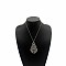 Elegant and Versatile Alloy Flower Pendant Necklaces, Platinum, show in picture