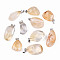 Natural Citrine Pendants, with Brass Findings, Nuggets, 21~40x11~21x6.5~19mm, Hole: 2.5x5.5mm