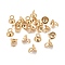 201 Stainless Steel Bead Cap Pendant Bails, for Globe Glass Bubble Cover Pendants, Golden, 6x6mm, Hole: 2.2mm
