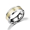 Luminous Stainless Steel Rings, Music Note, Golden, US Size 10(19.8mm)