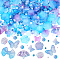 SUNNYCLUE 1 Box about 200G Cute Acrylic Bead Kit Aesthetic Bead Kit 4mm 8mm Round Kawaii White Blue Color Loose Rose Flower Leaves Seed Beads Bulk for Jewelry Making Bracelet Necklace Christmas Adults
