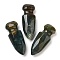 Natural Indian Agate Craved Sword Model Ornament, for Desk Home Display Decorations, 52~52.5x20~20.5x12~12.5mm