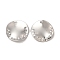 Non-Tarnish 304 Stainless Steel Pendants, Flat Round Charm, Stainless Steel Color, 15.5x2mm, Hole: 1.4mm