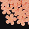 Non Woven Fabric Costume Accessories, with Plastic and Resin Rhinestones, Hair Findings Accessories, Flower, Coral, 48x49x3.5mm