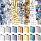 280Pcs 7 Colors Glass Seed Beads, Metallic Colours, 2-Hole, Rectangle, Mixed Color, 5x4.5~5.5x2~2.5mm, Hole: 0.5~0.8mm, 40Pcs/color