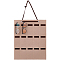 CREATCABIN Wall Hanging Sunglasses Bag Brown Wall Mounted Dust Proof Sunglasses Storage Bag Protable Foldable Jewelry Organizer with 15 Slots for Makeup Room Bussiness Travel Carrying 5.7x3in