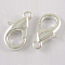 Zinc Alloy Lobster Claw Clasps, Cadmium Free & Nickel Free & Lead Free, Silver Color Plated, 10x6mm, Hole: 1mm