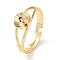 Adjustable Brass Finger Ring Settings, Rings Components, for Half Drilled Beads, Cadmium Free & Nickel Free & Lead Free, Real 18K Gold Plated, Inner Diameter: 15.1mm, Tray: 6.5mm