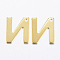 304 Stainless Steel Charms, Letter.N, Real 18K Gold Plated, 11x9x0.8mm, Hole: 1mm