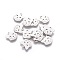 Non-Tarnish 201 Stainless Steel Kitten Charms, Cat Head Shape, Stainless Steel Color, 12x12x1.1mm, Hole: 1.5mm
