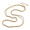 Brass Multi-strand Necklaces for Women, Real 18K Gold Plated, 17.20 inch(43.7cm)