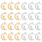 DICOSMETIC 40Pcs 2 Colors Stainless Steel Owl Charms Golden Color Moon with Owl Charm Pendant Animal Pendant for Necklace Bracelets Earrings Crafts, Hole: 1mm