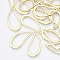 Alloy Pendants, Teardrop, Light Gold, 34x17x1mm, Hole: 1.2mm