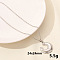 Stainless Steel Moon Pendant Necklaces, PVD Vacuum Plating, Stainless Steel Color, 15.75 inch(40cm)