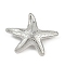 Alloy with Iron Clip Hair Barrettes, Hair Accessories for Women Girls, Platinum, Starfish, 55.5x69x19.5mm