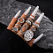 10Pcs Alloy Finger Rings Sets, Platinum, Inner Diameter: 16~17mm