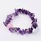 Natural Amethyst Stretch Bracelets, with Rose Quartz Round Bead, 1-7/8 inch(48mm)