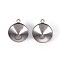 Tarnish Resistant 201 Stainless Steel Pendant Rhinestone Settings, Stainless Steel Color, Fit for 14mm Rhinestone, 18x15x5mm, Hole: 1.4mm