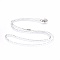 Non-Tarnish 304 Stainless Steel Mariner Link Chain Necklaces, with 304 Stainless Steel Clasps, Stainless Steel Color, 17.6 inch(44.8cm), 1.7mm
