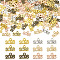 Pandahall 120Pcs 6 Colors Alloy Pendants, Number 2026 Charms, Mixed Color, 9x14x1.3mm, Hole: 1.8mm, 20pcs/color