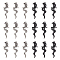UNICRAFTALE 40Pcs 2 Colors Sword with Snake Charms Alloy Sword Bookmark Charms Punk Hypoallergenic Charms for DIY Jewelry Making and Custom Toymaking