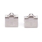 Tarnish Resistant 304 Stainless Steel Ribbon Crimp Ends, Stainless Steel Color, 7x7x5mm, Hole: 0.4mm