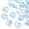 Transparent Acrylic Pendants, AB Color Plated, Petal, Light Sky Blue, 16x15x5mm, Hole: 1.4mm