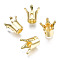 Rack Plating Alloy Beads, Cadmium Free & Lead Free, Crown, Light Gold, 12x12.5x12mm, Hole: 1.5mm