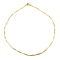 Brass Chain Necklaces, Twist Necklace, with Lobster Claw Clasp, Real 14K Gold Plated, 17-1/8 inch(43.5cm)