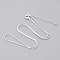Brass Round Snake Chain Necklace Making, with Lobster Claw Clasps, Silver Color Plated, 18.5 inch(47.2cm), 1.2mm