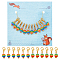 NBEADS 12 Pcs Rainbow Stitch Markers, Round Stripe Resin Beads Stitch Markers Removable Lobster Clasp Locking Knitting Markers for Knitting Weaving Sewing Jewelry Making