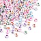 Opaque Acrylic Beads, Cube, Mixed Shapes, Mixed Color, 6x6.5x6mm, Hole: 3.5mm, about 3000pcs/500g